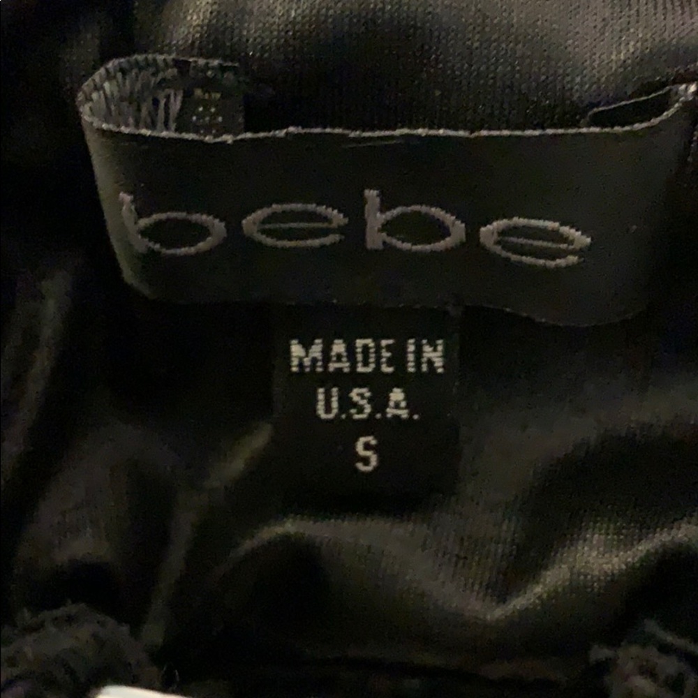 Bebe RHINESTONE BLACK DRESS Size Small - Picture 6 of 8